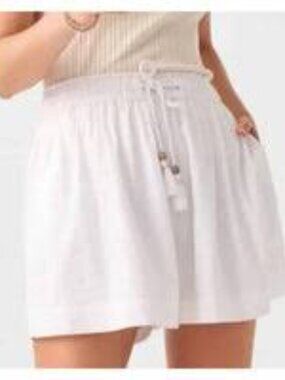 Faherty Gauze Drawstring Paperbag Short White Size Small
